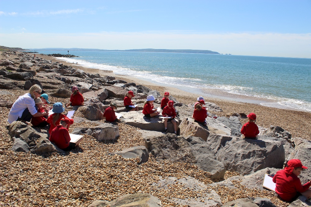 Pre-Prep sketching on beach