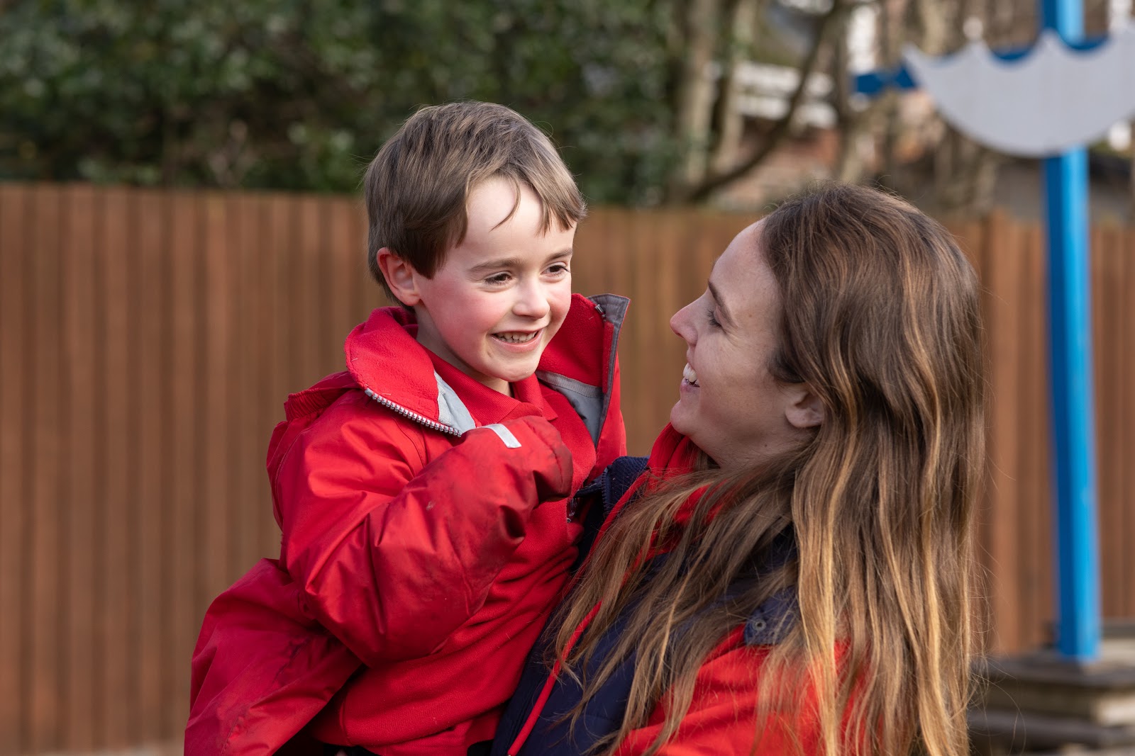 Pre-Prep child and staff